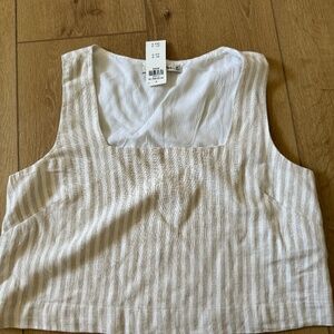 Abercrombie & Fitch Linen-Blend Squareneck Set Top